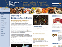 Tablet Screenshot of europeanfoods.com.au